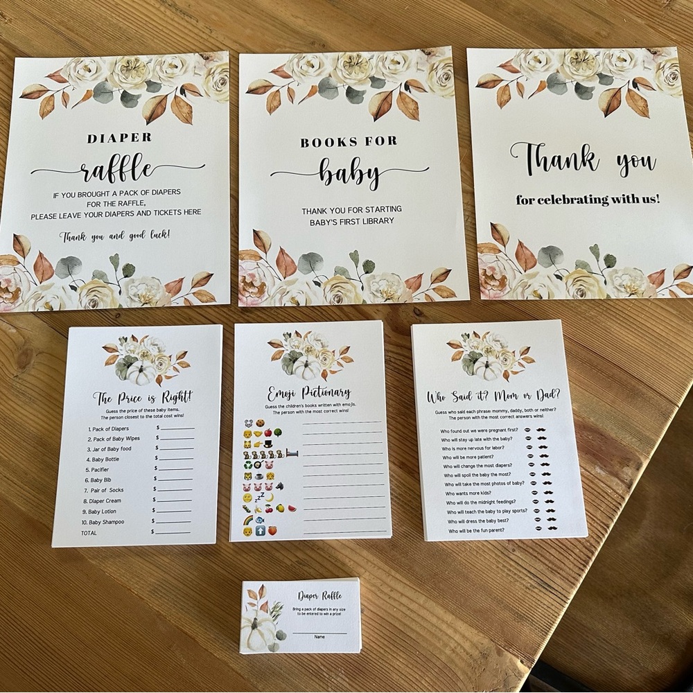 Baby Shower Cardstock bundle